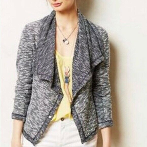 Anthropologie Sweaters - 🌟HOST PICK🌟Anthropologie Saturday Sunday Marled Snap Cardigan Size Small